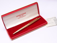 Caran d'Ache No. 852 Gold Plated Ballpoint Pen In Box