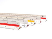NOS Vintage Rotring Triangular Scale Ruler R8020220 - ARCHITECT 4 In Case