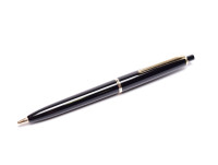 Vintage 1960s Montblanc Pix No. 36 1.18mm Lead Black Resin & Gold Push Button Repeater Mechanical Pencil