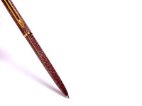 Vintage Waterman Marbled Lacquered Grape Purple w/ Gold Plated Trim Push Upper Body Mechanism Ballpoint Pen