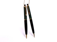 Vintage Rare 1950s Pelikan 450 Tortoise Green & Gold Filled Trims Repeater 1.18mm Lead Mechanical Pencil