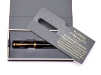 NOS Parker Ingenuity 5th Technology Black Lacquer & Gold Plate Innovative Pen in Box 