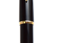 Large 1960s Black Resin MONTBLANC No.34 14K 585 Gold Flexible EF Nib Piston Fountain Pen