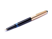 KAWECO V101 EF Black Resin & Rolled Gold 14K Nib Fountain Pen