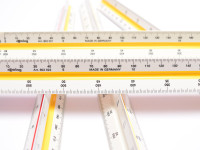 NOS Vintage Rotring Triangular Scale Ruler R8020210 - ARCHITECT 2 In Case