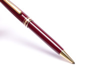 Vintage Montblanc Meisterstuck Masterpiece 164 Burgundy/Maroon Red & Gold Twist Ballpoint Pen