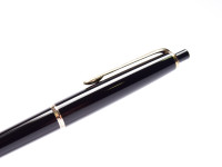 Vintage 1960s Montblanc Pix No. 36 1.18mm Lead Black Resin & Gold Push Button Repeater Mechanical Pencil