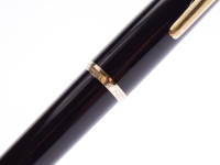 Vintage 1960s Montblanc Pix No. 36 1.18mm Lead Black Resin & Gold Push Button Repeater Mechanical Pencil