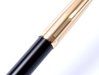 KAWECO V101 EF Black Resin & Rolled Gold 14K Nib Fountain Pen
