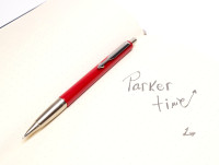 Original 2001/06 U.III Y. NOS PARKER Vector Made in UK Classic Burgundy Maroon Red 0.5mm Mechanical Pencil with Eraser in Box