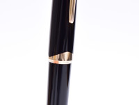 NOS New 1960s MONTBLANC No.12 & No.16 Masterpiece Meisterstuck Black Resin 18K 750 Gold Flex EF Nib Fountain Pen & Mechanical Pencil Set in Box