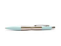 Made in UK 2002-2005 NOS Heavy Stainless Steel PARKER Dimonite Blue Mint Light Turquoise Ballpoint Pen in Box