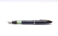 Stunning Rare 1940s-50s Italy's ANCORA Lusso - Blue Sapphire Marbled Celluloid w/ 14K Super Flex EF Nib Piston Fountain Pen