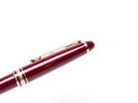 Vintage Montblanc Meisterstuck Masterpiece 164 Burgundy/Maroon Red & Gold Twist Ballpoint Pen