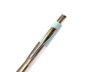 Made in UK 2002-2005 NOS Heavy Stainless Steel PARKER Dimonite Blue Mint Light Turquoise Ballpoint Pen in Box
