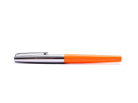 Original PATROMATIC Cartridge/ Converter Filler Orange & Silver Steel EF Extra Fine Nib Fountain Pen