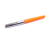 Original PATROMATIC Cartridge/ Converter Filler Orange & Silver Steel EF Extra Fine Nib Fountain Pen