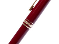 Vintage Montblanc Meisterstuck Masterpiece 164 Burgundy/Maroon Red & Gold Twist Ballpoint Pen