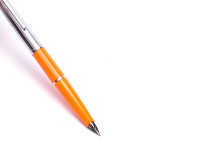 Original PATROMATIC Cartridge/ Converter Filler Orange & Silver Steel EF Extra Fine Nib Fountain Pen