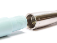 Made in UK 2002-2005 NOS Heavy Stainless Steel PARKER Dimonite Blue Mint Light Turquoise Ballpoint Pen in Box