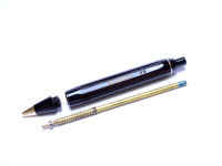 1960s 12 Sided Black Resin KAWECO SPORT 12/V12 OB Oblique Broad & 618 Fountain & Ballpoint Pen Set in Leather Pouch