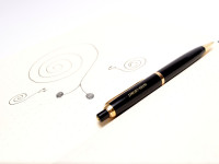 Rare Vintage 1950s Faber Castell OSMIA 202 Black Celluloid & Gold Repeater Mechanical Pencil 1.18mm Leads