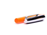Original PATROMATIC Cartridge/ Converter Filler Orange & Silver Steel EF Extra Fine Nib Fountain Pen