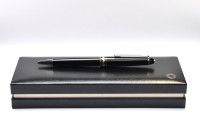 Montblanc 164 Classique Meisterstück / Masterpiece Ballpoint Pen Platinum Trim Line & Black Resin Twist Ballpoint Pen In Box with Refill
