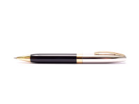 Sheaffer Legacy II Black Lacquer w/ Chased Palladium & 22K Gold-Plated Trim Twist Mechanism Ballpoint Pen 