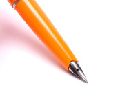 Original PATROMATIC Cartridge/ Converter Filler Orange & Silver Steel EF Extra Fine Nib Fountain Pen