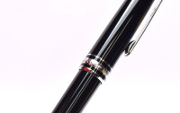 Montblanc 164 Classique Meisterstück / Masterpiece Ballpoint Pen Platinum Trim Line & Black Resin Twist Ballpoint Pen In Box with Refill
