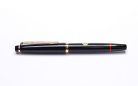 NOS 1980s West W. Germany Mint Rotring Renaissance 2nd Series Black Resin Piston Fountain w/ M Medium GP Nib