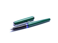 Rare 1965 All Green & Chrome Pelikan Pelikano 2nd Generation (MK10) Cartridge EF Nib Fountain Pen