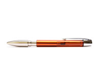 Rare Made in UK 2004 2006 NOS PARKER I.M. Profile XL Vector II Amber Crystal Transparent Orange Gel Ballpoint Pen in Box
