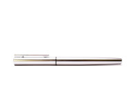Vintage Waterman Graduate Satin Chrome F Fine Nib Fountain Pen & Push Button Ballpoint Pen Set in Box 