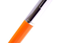 Original PATROMATIC Cartridge/ Converter Filler Orange & Silver Steel EF Extra Fine Nib Fountain Pen