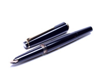 NOS New 1960s MONTBLANC No.32 & No.36 Pix Black Resin 14K Gold F/EF Nib Fountain Pen & Mechanical Pencil Set in Box