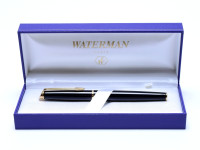 Waterman Hemisphere France Black Lacquer Cartridge/Converter Fine Nib Fountain Pen