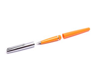 Original PATROMATIC Cartridge/ Converter Filler Orange & Silver Steel EF Extra Fine Nib Fountain Pen 