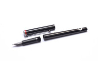 Rare 1990s Mint Rotring 700 Anodized Steel M Nib Indestructible Fountain Pen - Identical to Montblanc Noblesse Slim Line