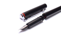Rare 1990s Mint Rotring 700 Anodized Steel M Nib Indestructible Fountain Pen - Identical to Montblanc Noblesse Slim Line