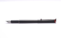 Rare 1990s Mint Rotring 700 Anodized Steel M Nib Indestructible Fountain Pen - Identical to Montblanc Noblesse Slim Line