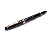 1991 Small Mini Montblanc Meisterstuck Masterpiece W. A. Mozart Black Resin & Gold Fountain & Pencil Set in Box