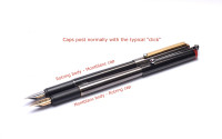 Rare 1990s Mint Rotring 700 Anodized Steel M Nib Indestructible Fountain Pen - Identical to Montblanc Noblesse Slim Line