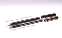 Rare 1990s Mint Rotring 700 Anodized Steel M Nib Indestructible Fountain Pen - Identical to Montblanc Noblesse Slim Line