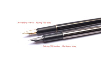 Rare 1990s Mint Rotring 700 Anodized Steel M Nib Indestructible Fountain Pen - Identical to Montblanc Noblesse Slim Line