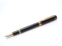 Waterman Ideal Le Man 100 Gold, Lacquer and Black Resin Fountain Pen 18K 750 Gold M Medium Nib