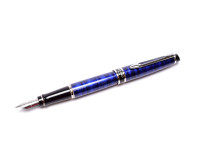 Rare NOS Waterman Expert II Dune CT Marbled Blue & Chrome F Fine Nib Fountain Pen Set In Box
