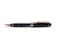 1991 Small Mini Montblanc Meisterstuck Masterpiece W. A. Mozart Black Resin & Gold Fountain & Pencil Set in Box