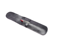 Waterman Black High Quality Leatherette Croc Pattern Pen Pouch Case Sleeve for 1 or 2 Fountain Ballpoint Pens or Pencils